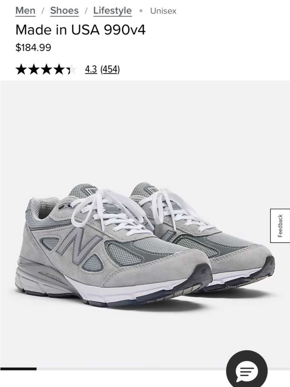 New Balance 990v4 Sneakers